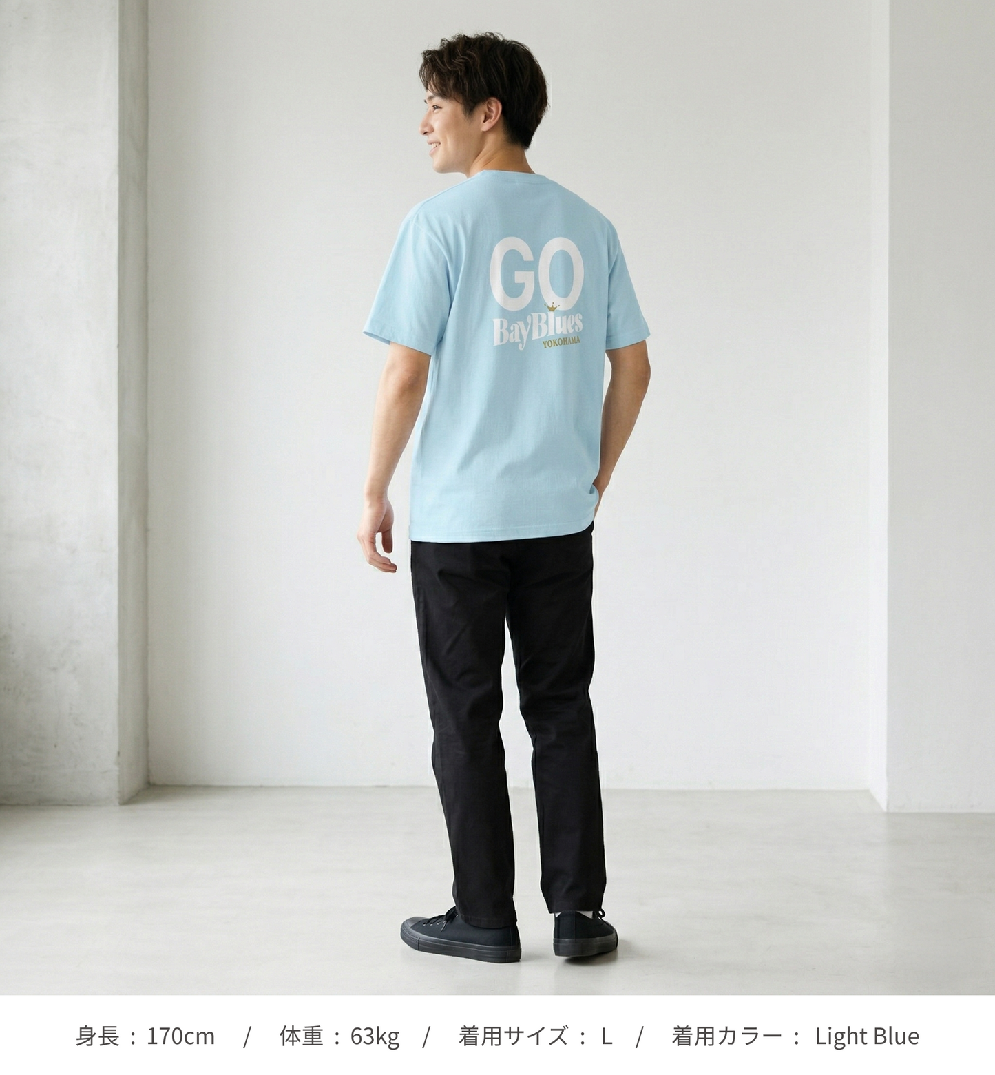 【横浜ベイブルース】GO Bay Blues 応援　ユニセックス半袖Tシャツ（DDSTYLE公式）