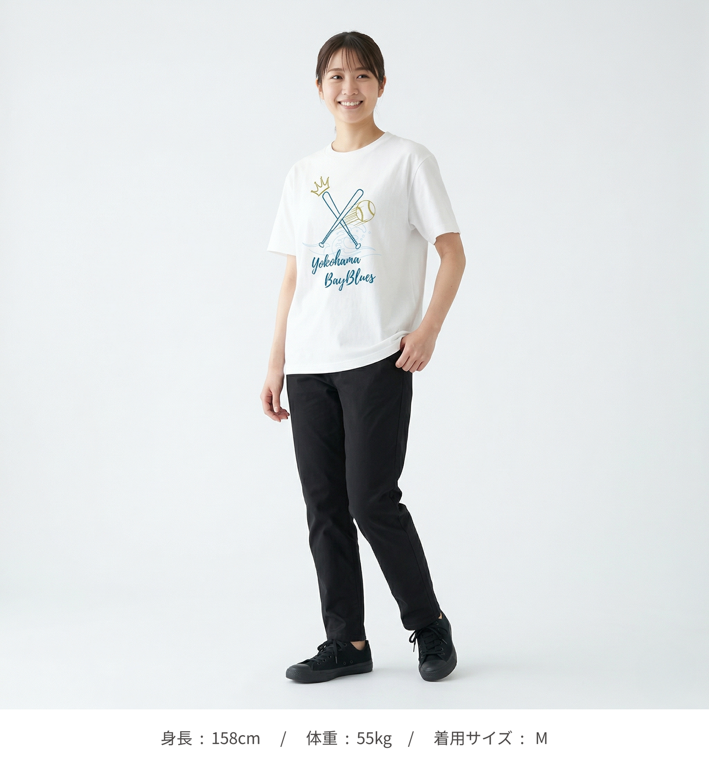 【横浜ベイブルース】Cross Bats 半袖Tシャツ_ホワイト（DDSTYLE公式）