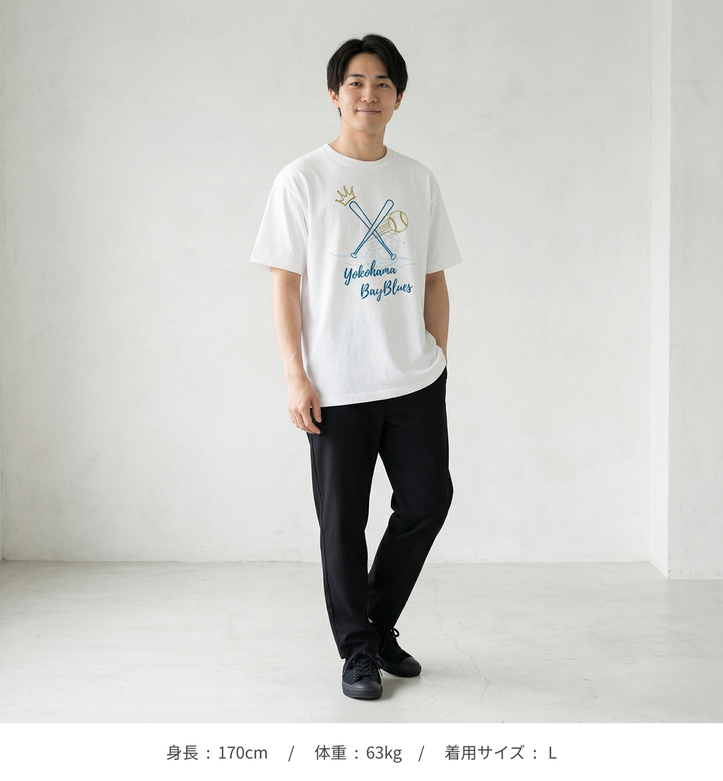 【横浜ベイブルース】Cross Bats 半袖Tシャツ_ホワイト（DDSTYLE公式）