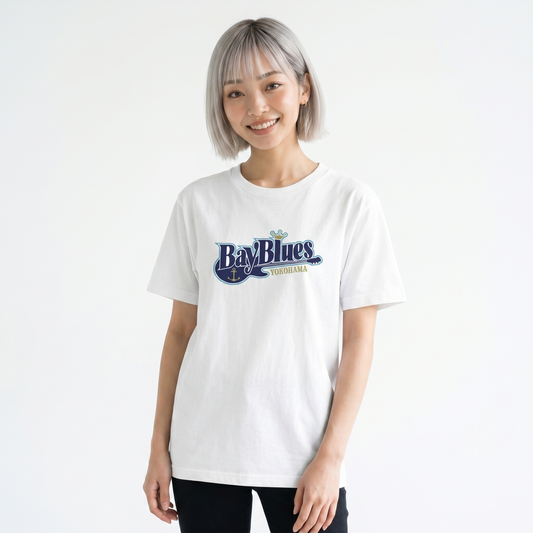 【横浜ベイブルース】フロントチームロゴ　ユニセックス　半袖Tシャツ（DDSTYLE公式）