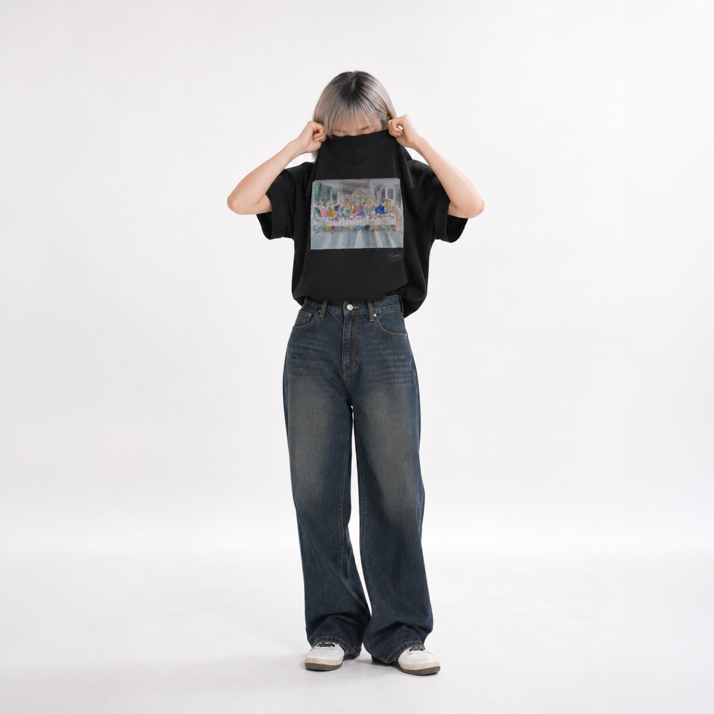 【HOSAKI】最後の晩餐 水彩画Tシャツ(サインホワイト)（DDSTYLE公式）