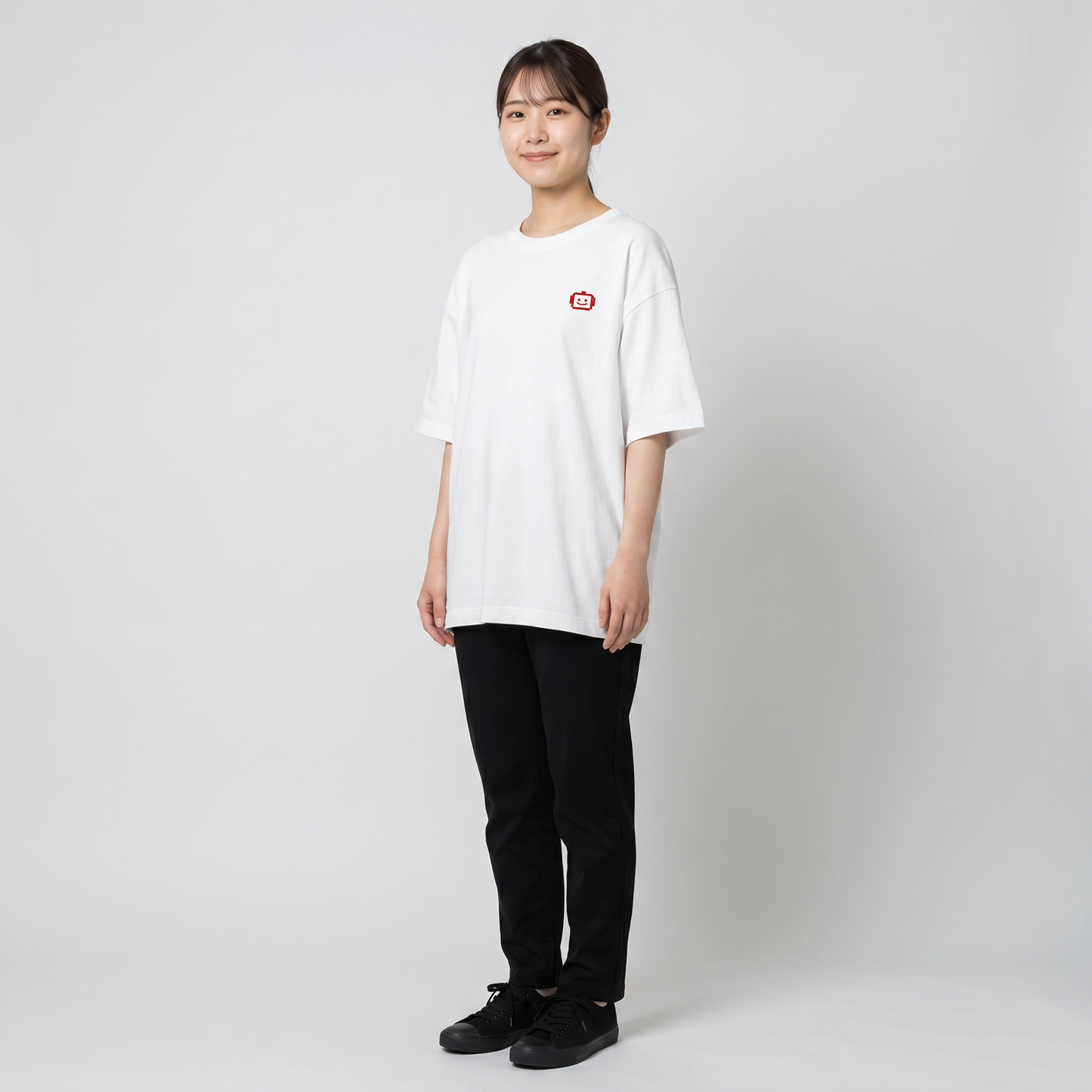 【Dさむらい君】 赤刺繍 ビッグシルエットTシャツ（DDSTYLE公式）