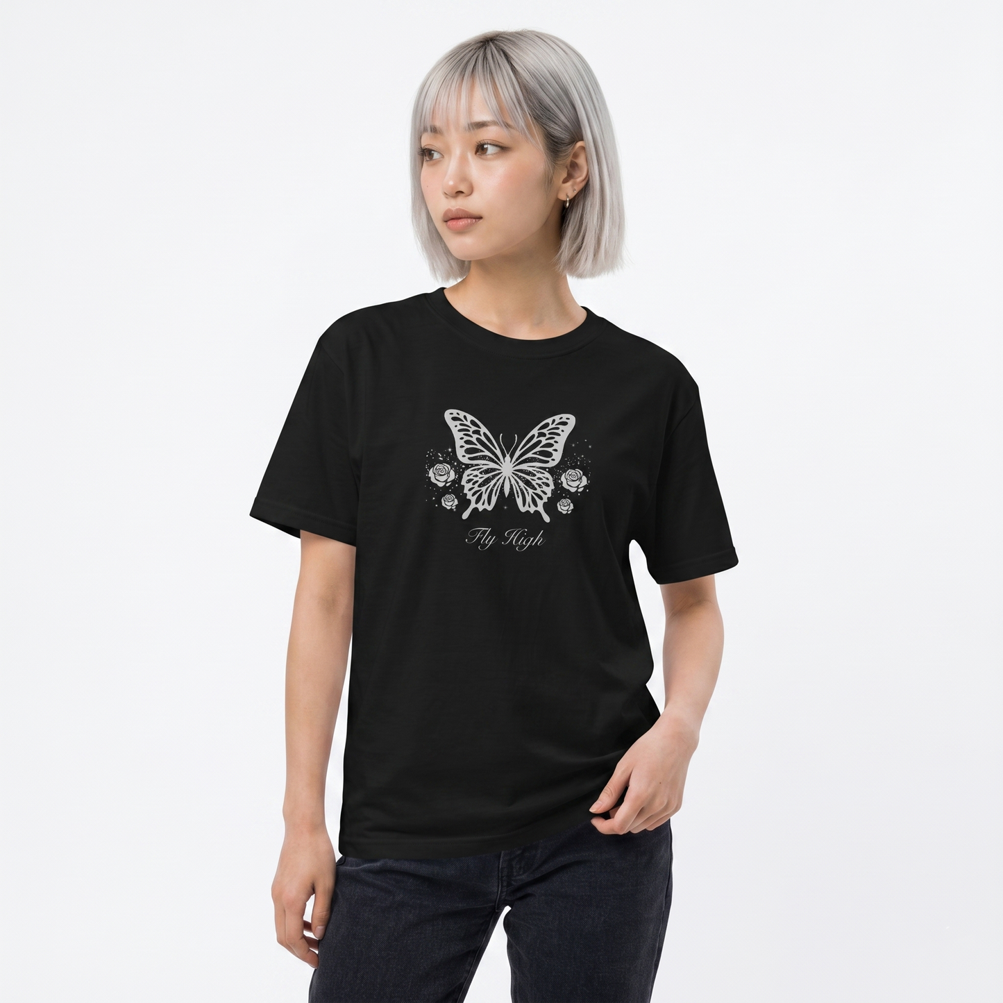 【Heisic】平成レトロ Y2K ギャルクラシック Tシャツ〈FLY HIGHER〉(DDSTYLE公式)