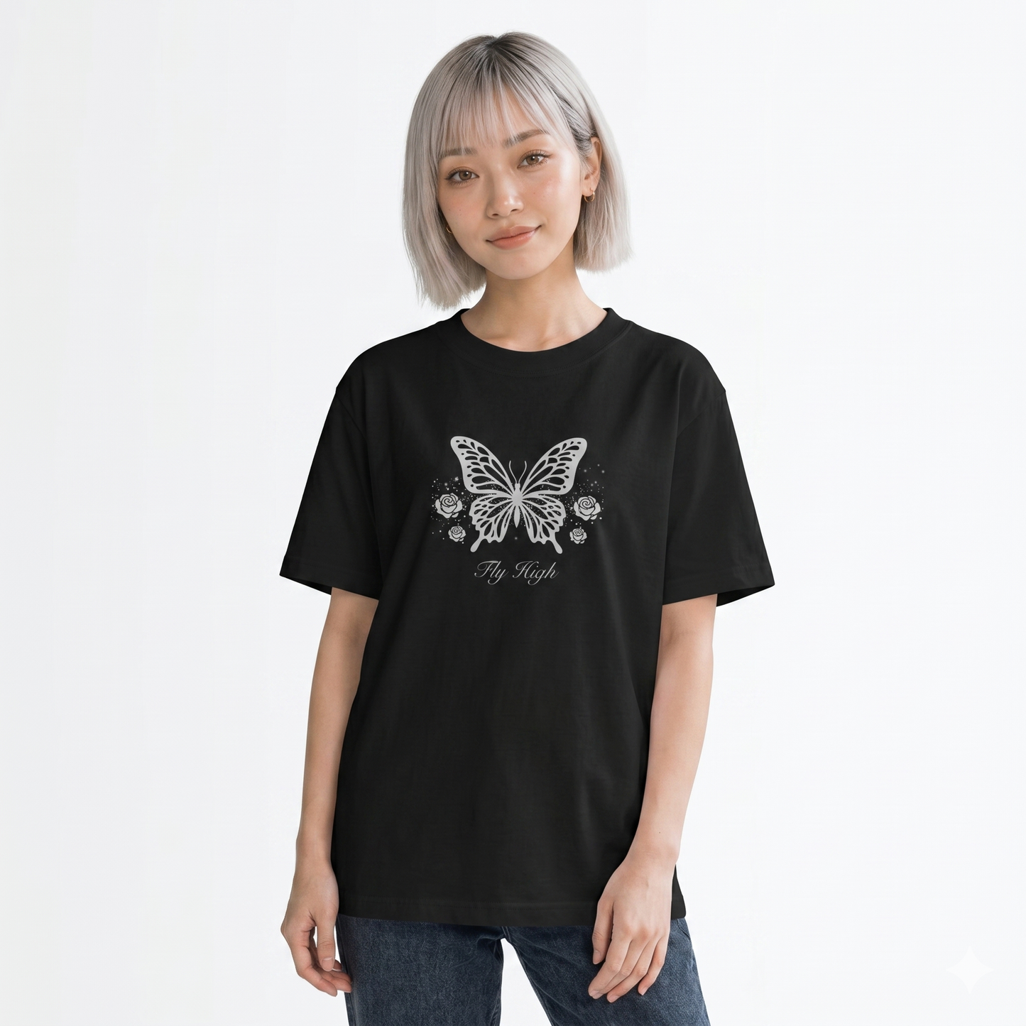 【Heisic】平成レトロ Y2K ギャルクラシック Tシャツ〈FLY HIGHER〉(DDSTYLE公式)