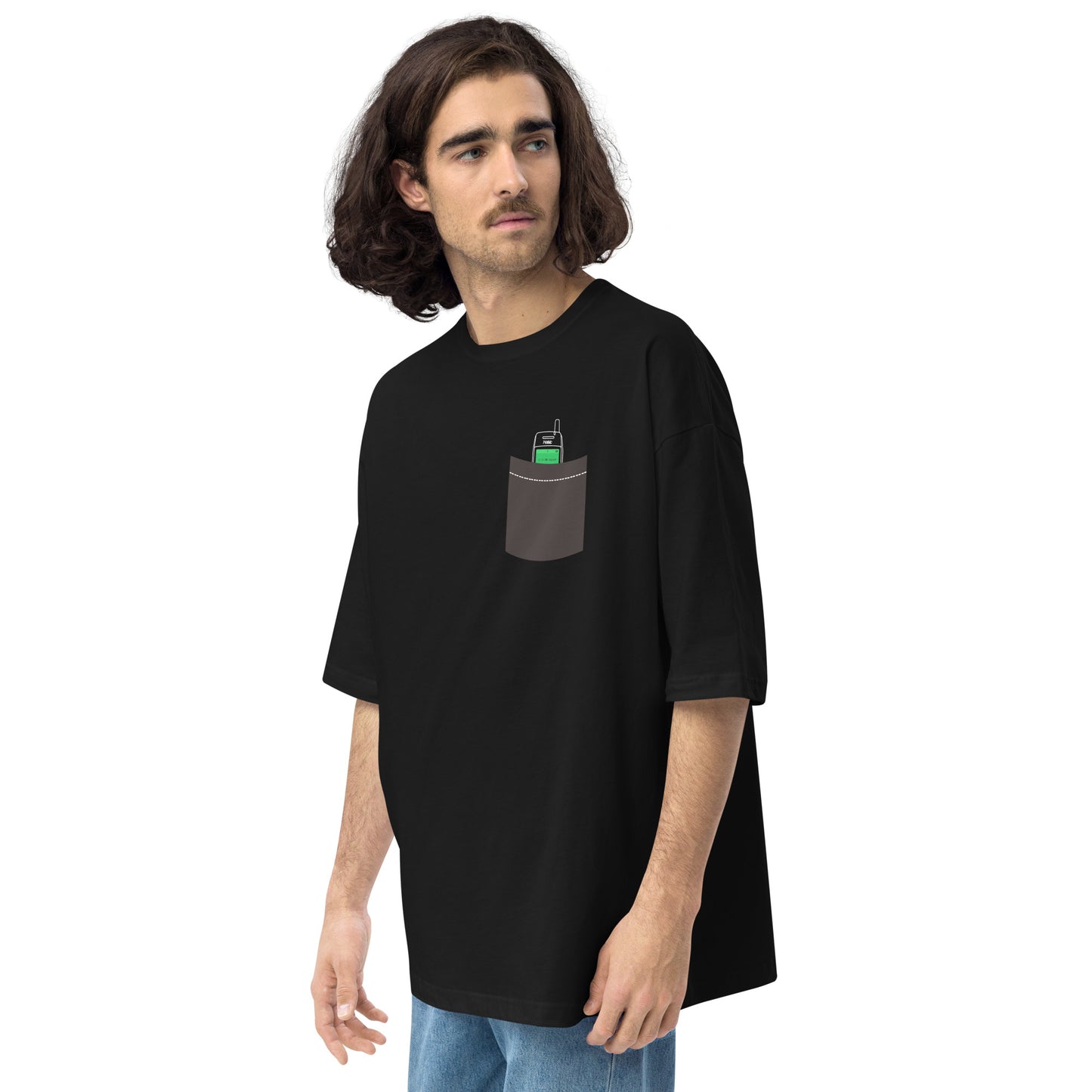 【Heisic】センター問い合わせ ガラケー ビッグシルエットT（胸ポケットIN）