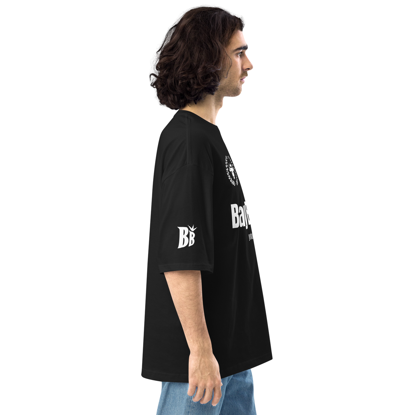 【横浜ベイブルース】ユニフォーム風 ユニセックス ビッグシルエット Tシャツ_白地プリント（DDSTYLE公式）