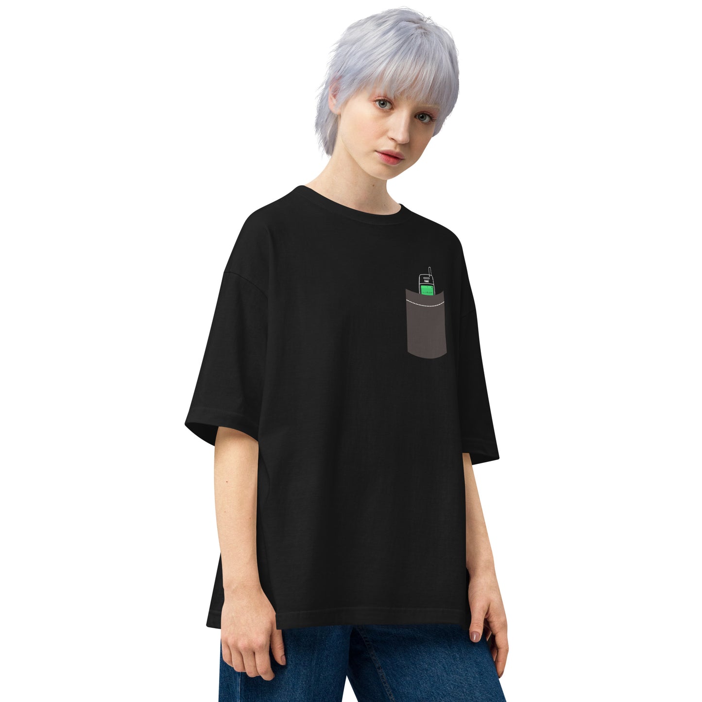 【Heisic】センター問い合わせ ガラケー ビッグシルエットT（胸ポケットIN）