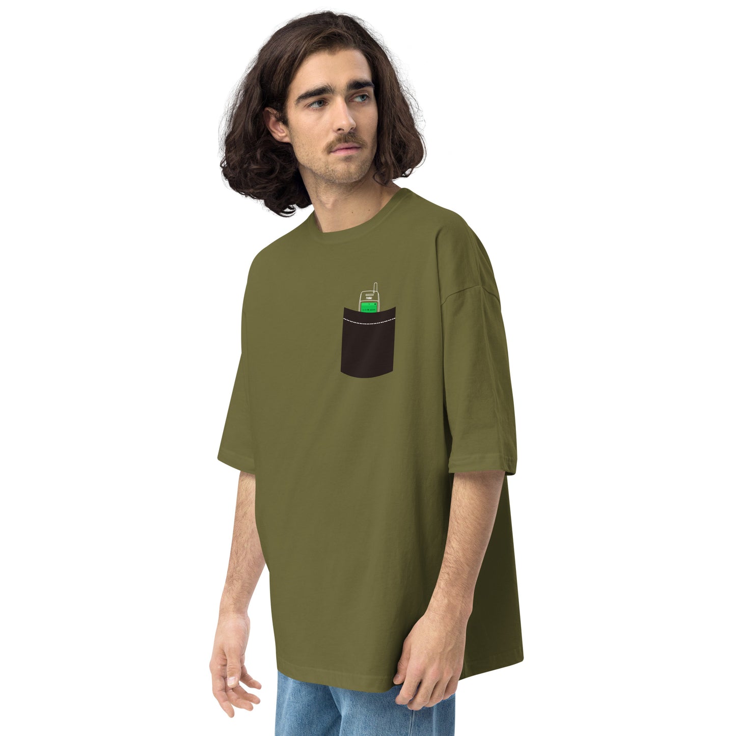 【Heisic】センター問い合わせ ガラケー ビッグシルエットT（胸ポケットIN）