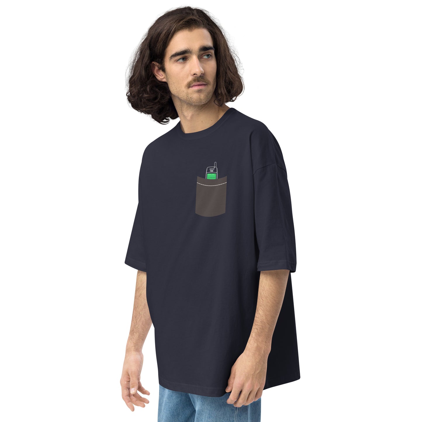 【Heisic】センター問い合わせ ガラケー ビッグシルエットT（胸ポケットIN）