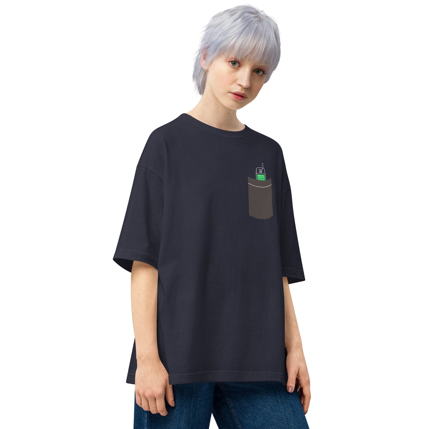 【Heisic】センター問い合わせ ガラケー ビッグシルエットT（胸ポケットIN）