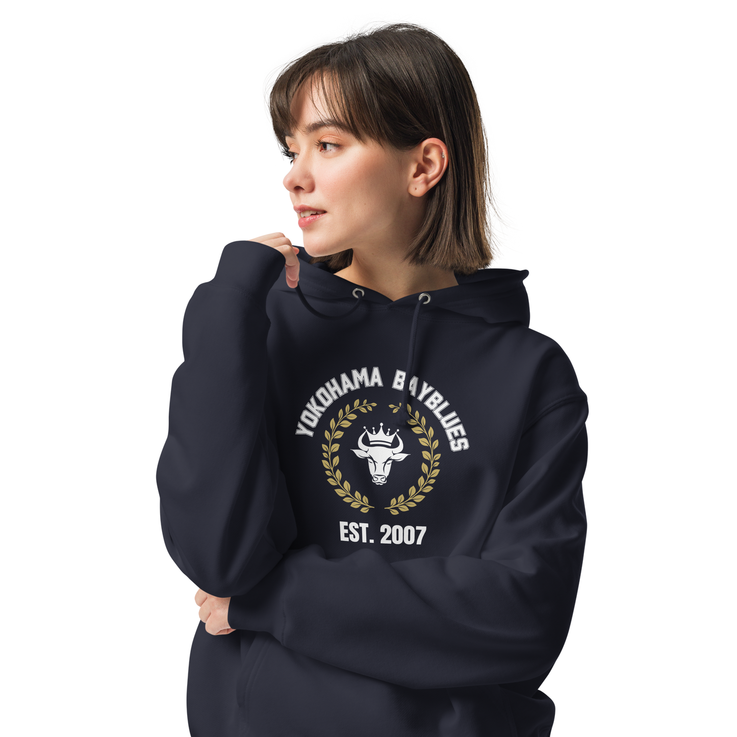 【横浜ベイブルース】カレッジ風 ユニセックス裏毛プルオーバーパーカー（DDSTYLE公式）