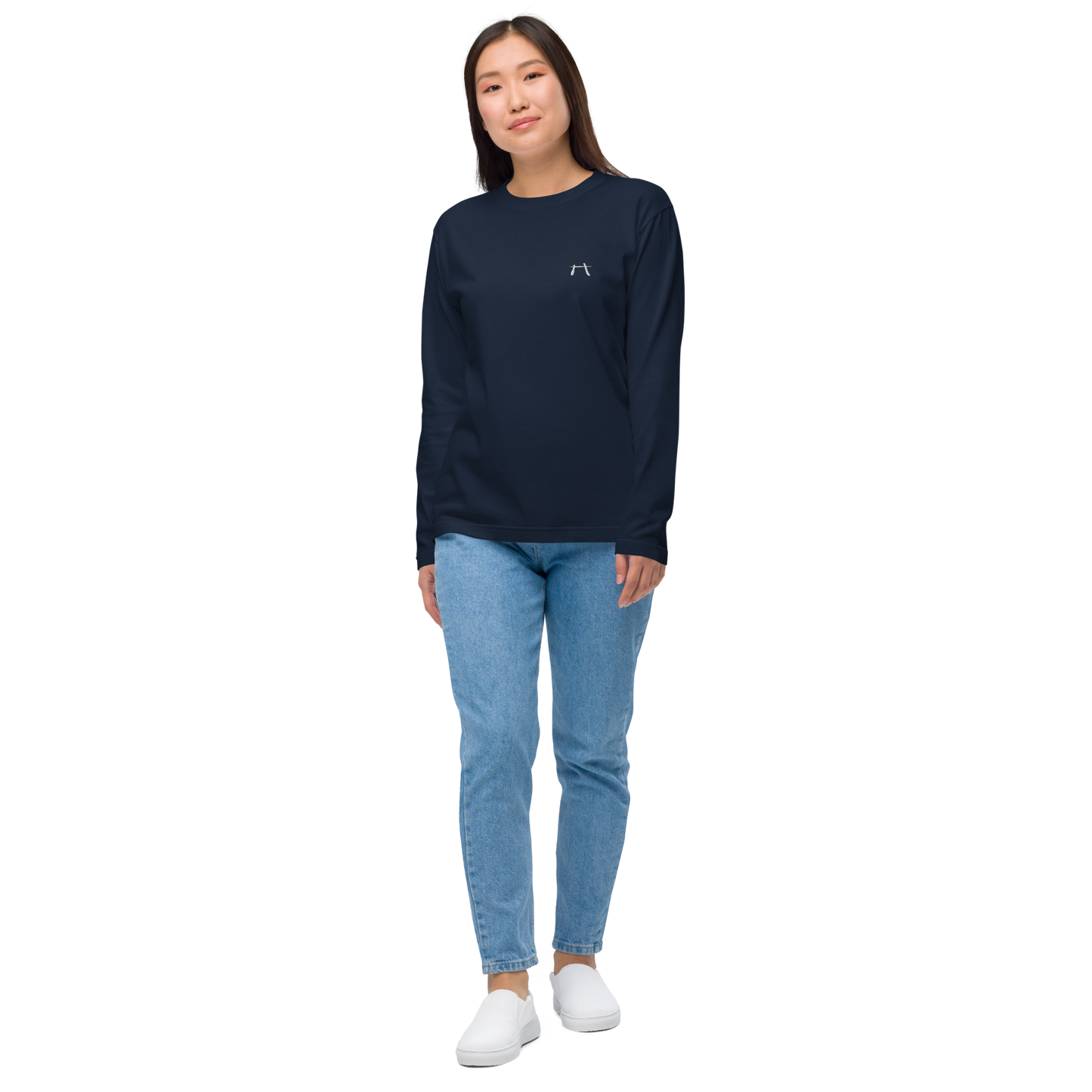 【HIRAKU】刺繍ロゴ長袖カットソー（シンプル）（DDSTYLE公式）