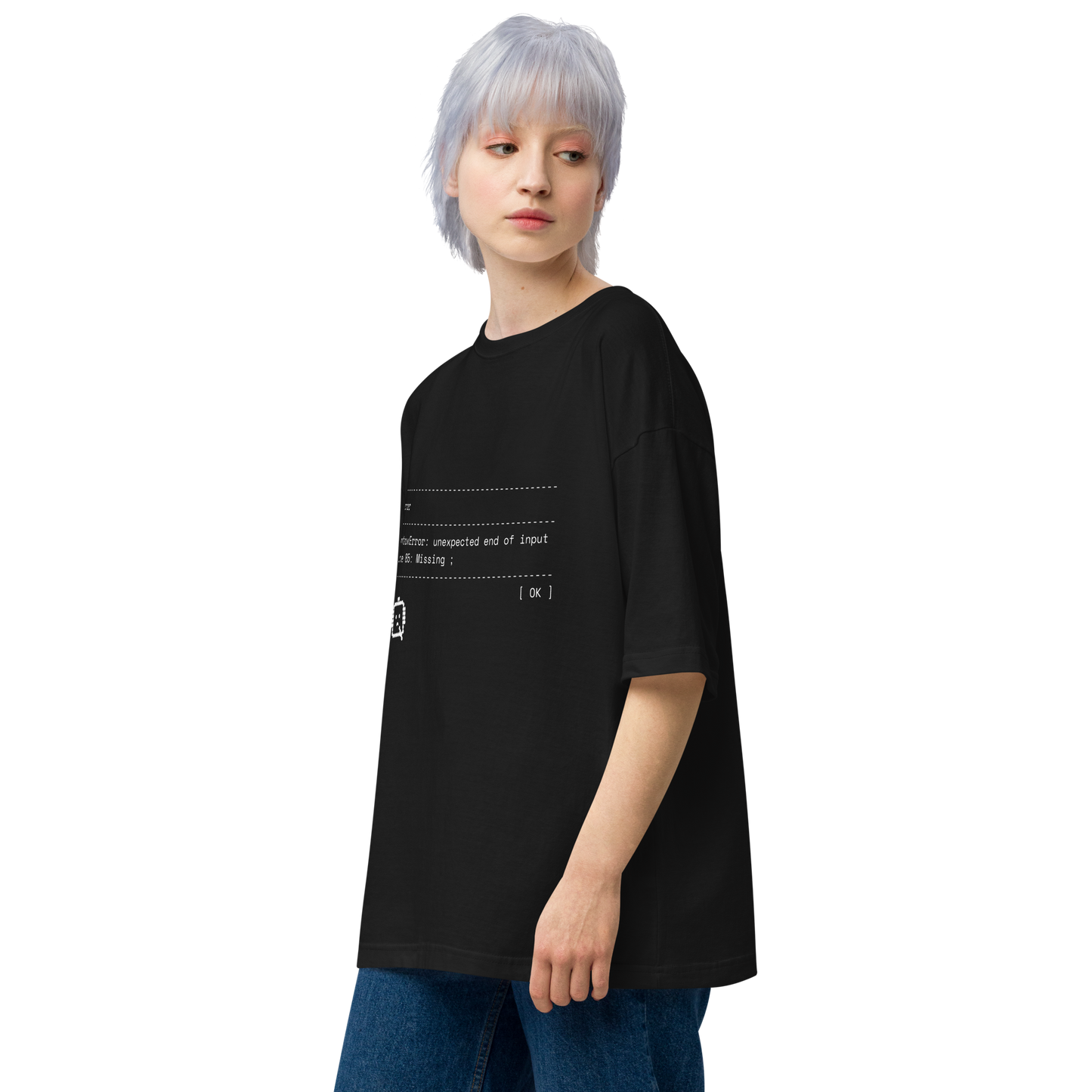 【Dさむらい君】エンジニアの日常あるある_エラーの原因が“;”がないだけだった ビッグシルエットTシャツ（DDSTYLE公式）