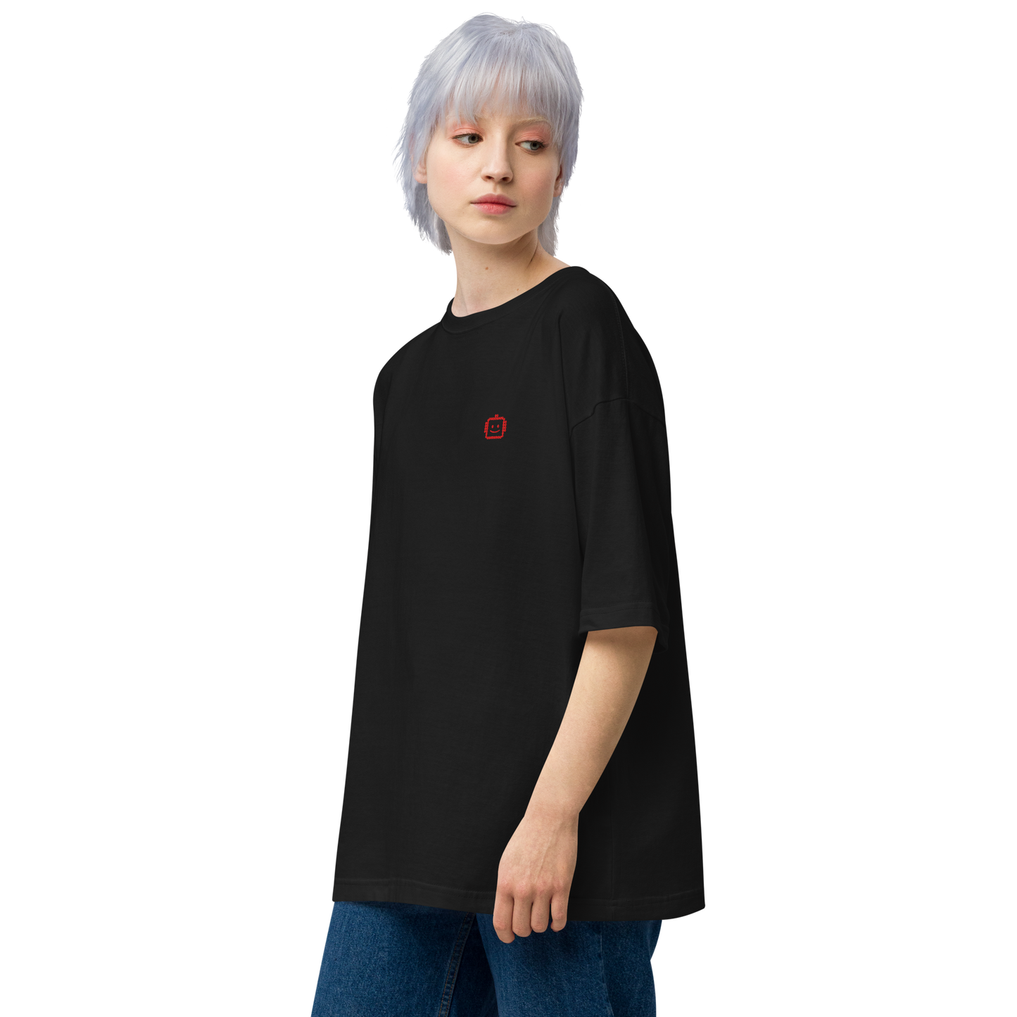 【Dさむらい君】 赤刺繍 ビッグシルエットTシャツ（DDSTYLE公式）