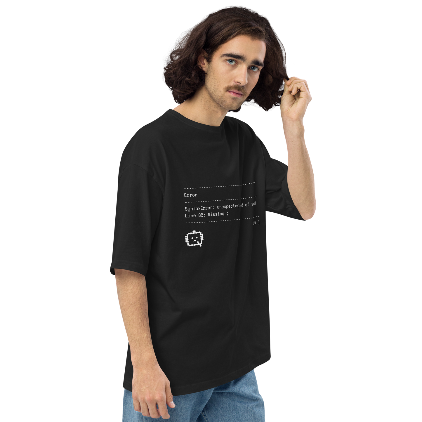 【Dさむらい君】エンジニアの日常あるある_エラーの原因が“;”がないだけだった ビッグシルエットTシャツ（DDSTYLE公式）