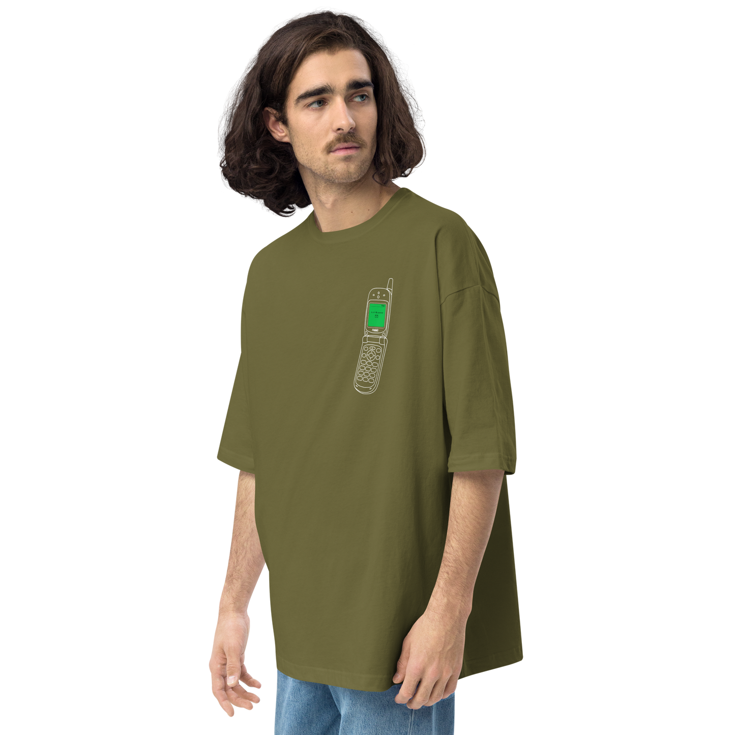 【Heisic】センター問い合わせ パカパカガラケー ビッグシルエットT（実寸サイズ）