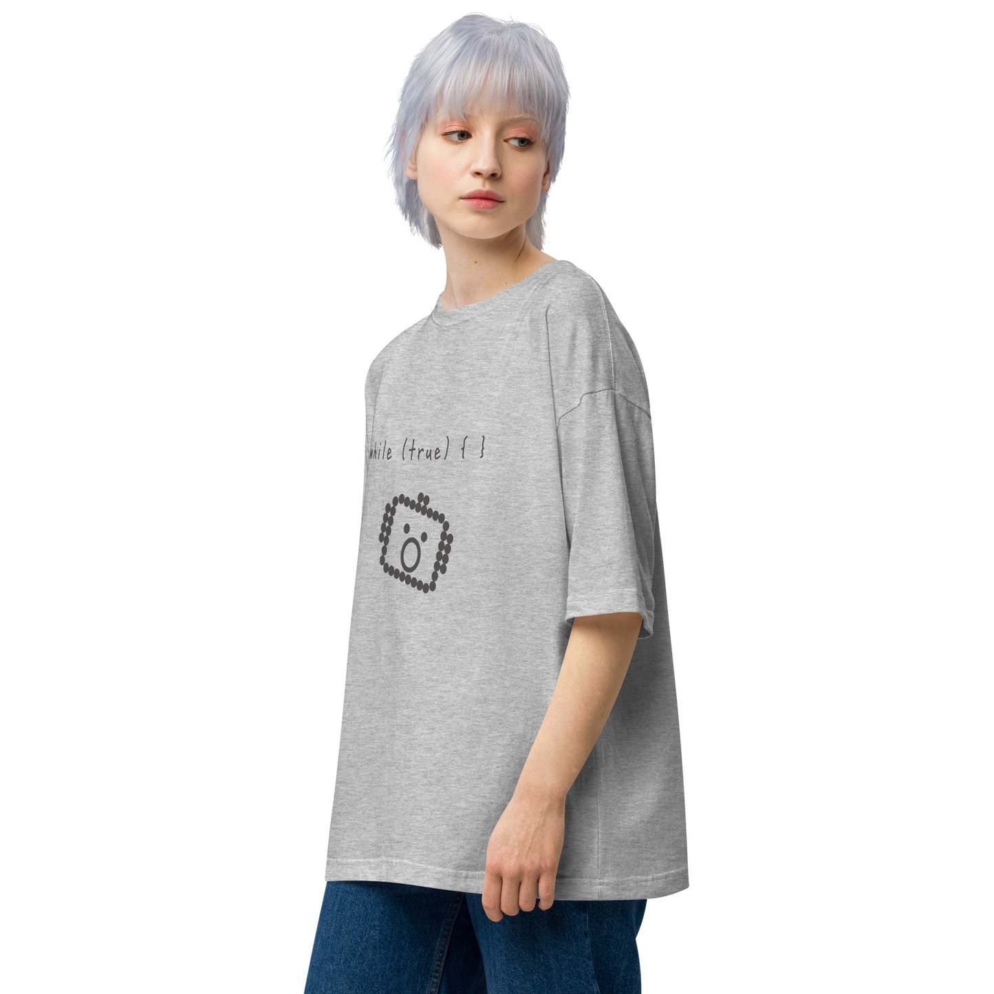 【Dさむらい君】エンジニアの日常あるある_無限ループ ビッグシルエット Tシャツ（DDSTYLE公式）