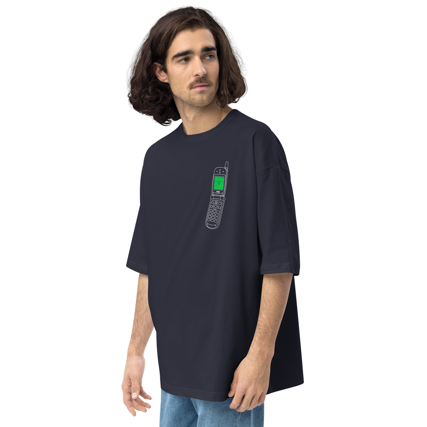 【Heisic】センター問い合わせ パカパカガラケー ビッグシルエットT（実寸サイズ）