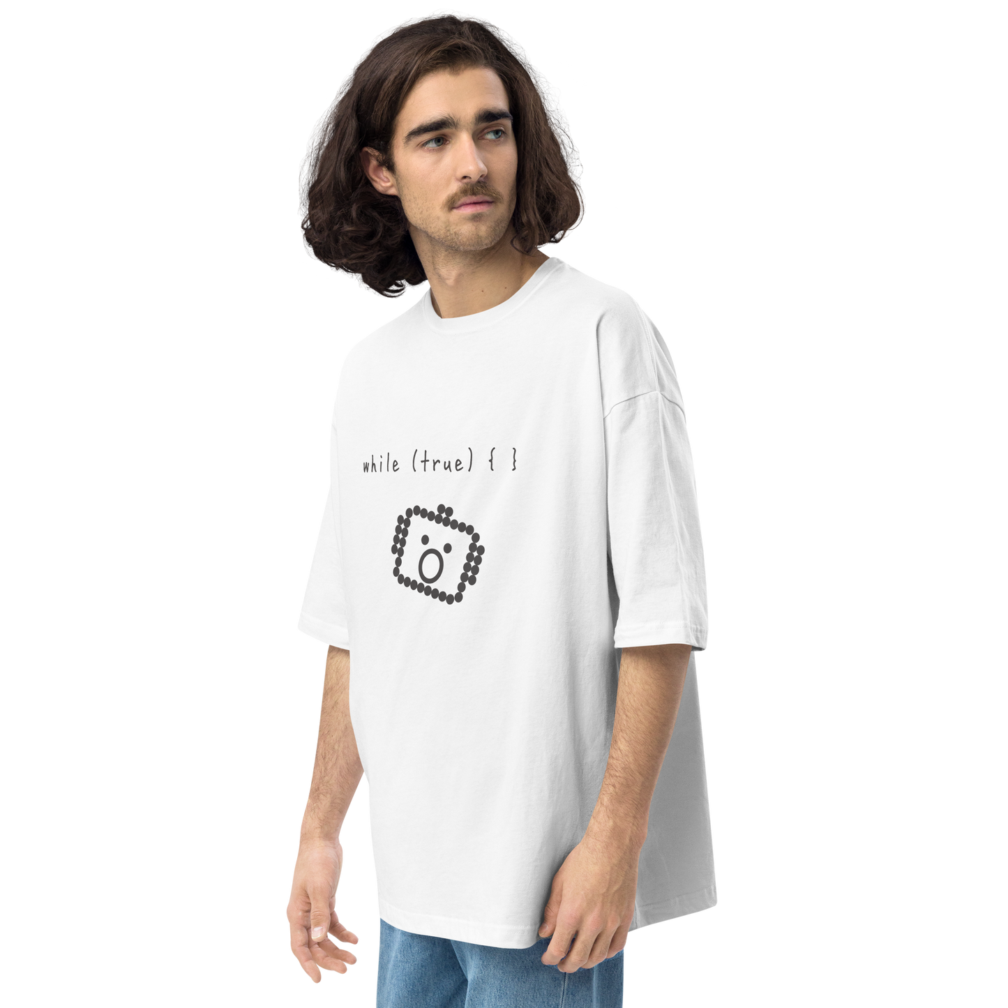 【Dさむらい君】エンジニアの日常あるある_無限ループ ビッグシルエット Tシャツ（DDSTYLE公式）