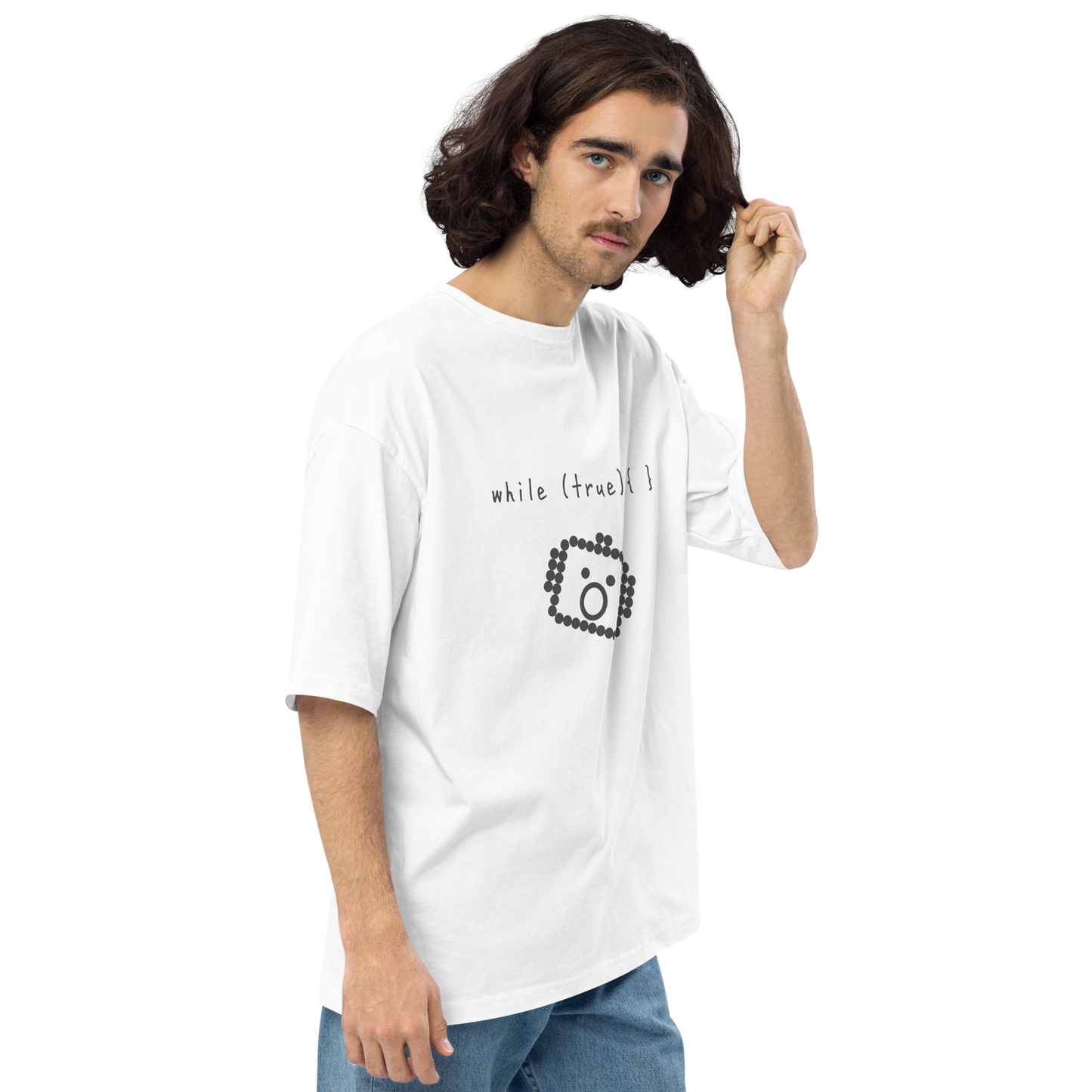 【Dさむらい君】エンジニアの日常あるある_無限ループ ビッグシルエット Tシャツ（DDSTYLE公式）