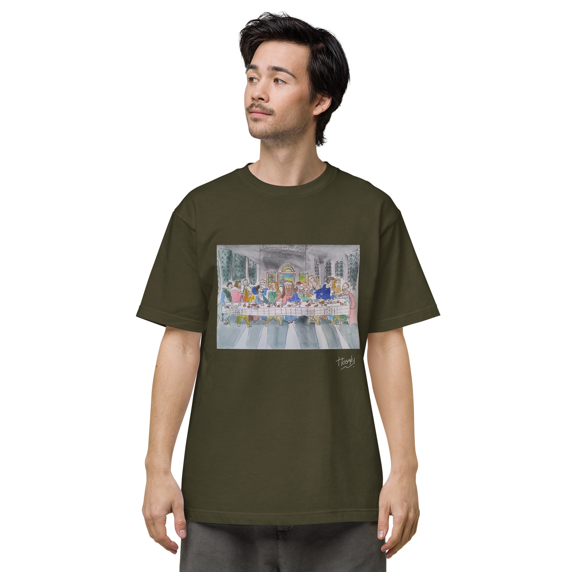 HOSAKI】最後の晩餐 水彩画Tシャツ(サインホワイト)（DDSTYLE公式