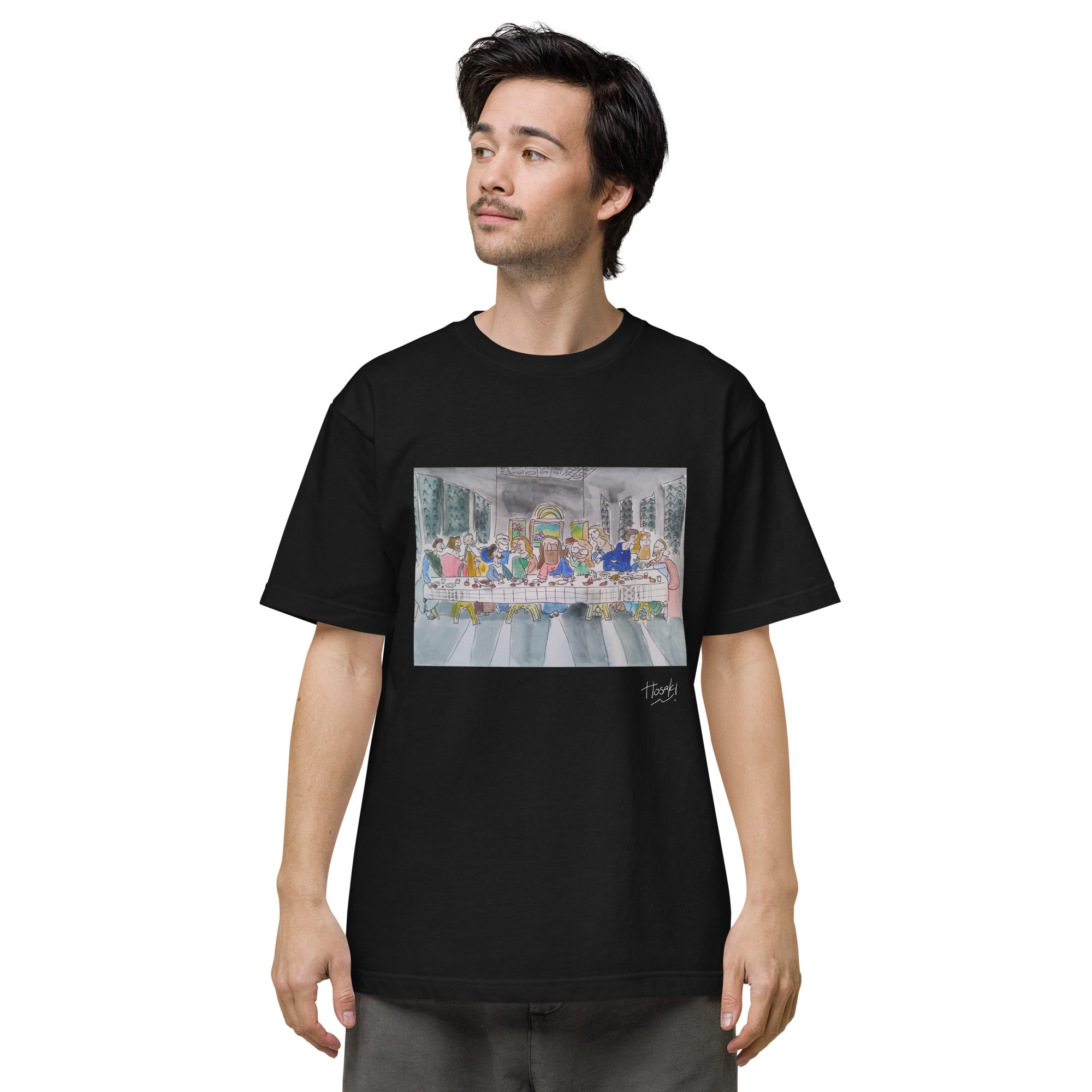 HOSAKI】最後の晩餐 水彩画Tシャツ(サインホワイト)（DDSTYLE公式