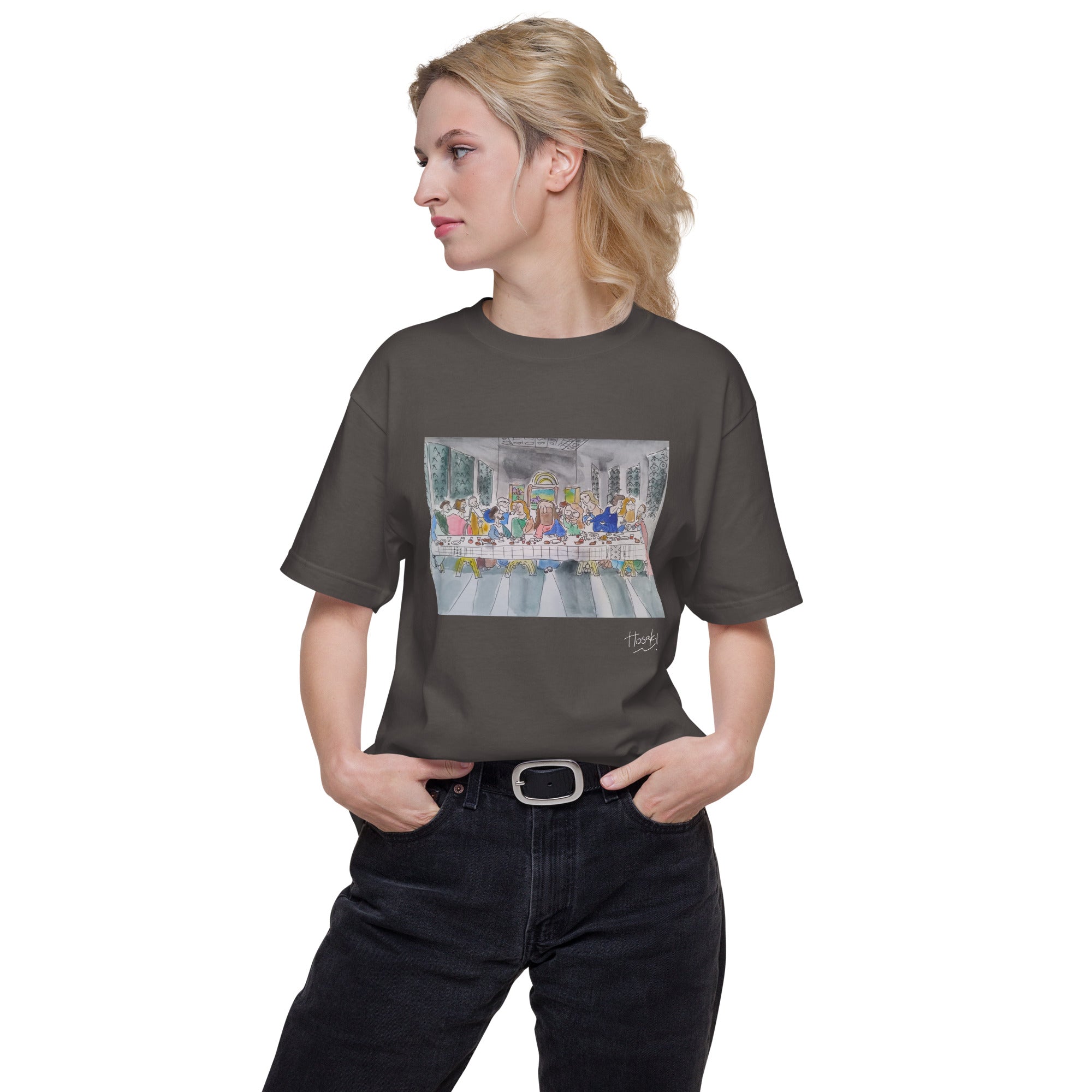 HOSAKI】最後の晩餐 水彩画Tシャツ(サインホワイト)（DDSTYLE公式