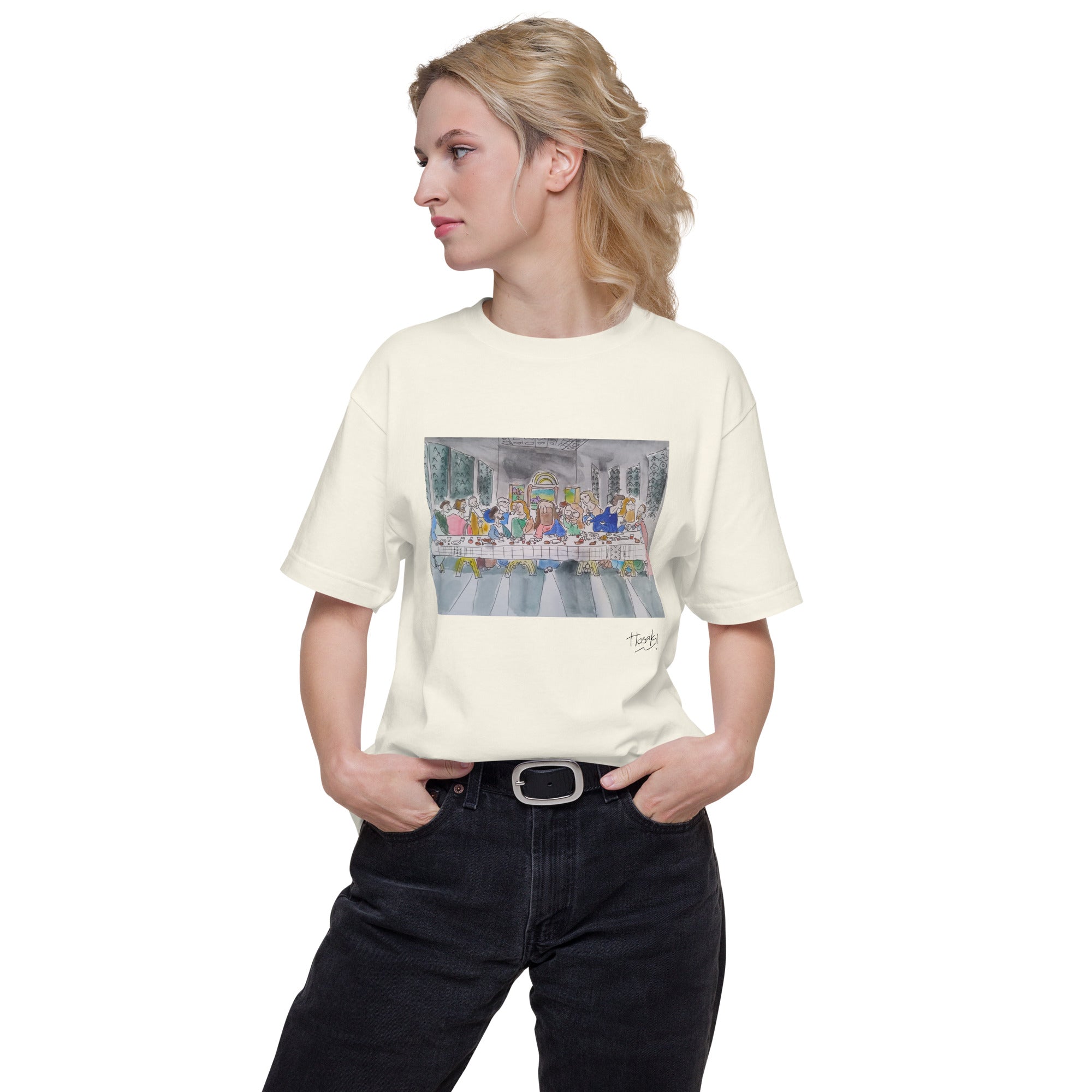 HOSAKI】最後の晩餐 水彩画Tシャツ(サインブラック)（DDSTYLE公式