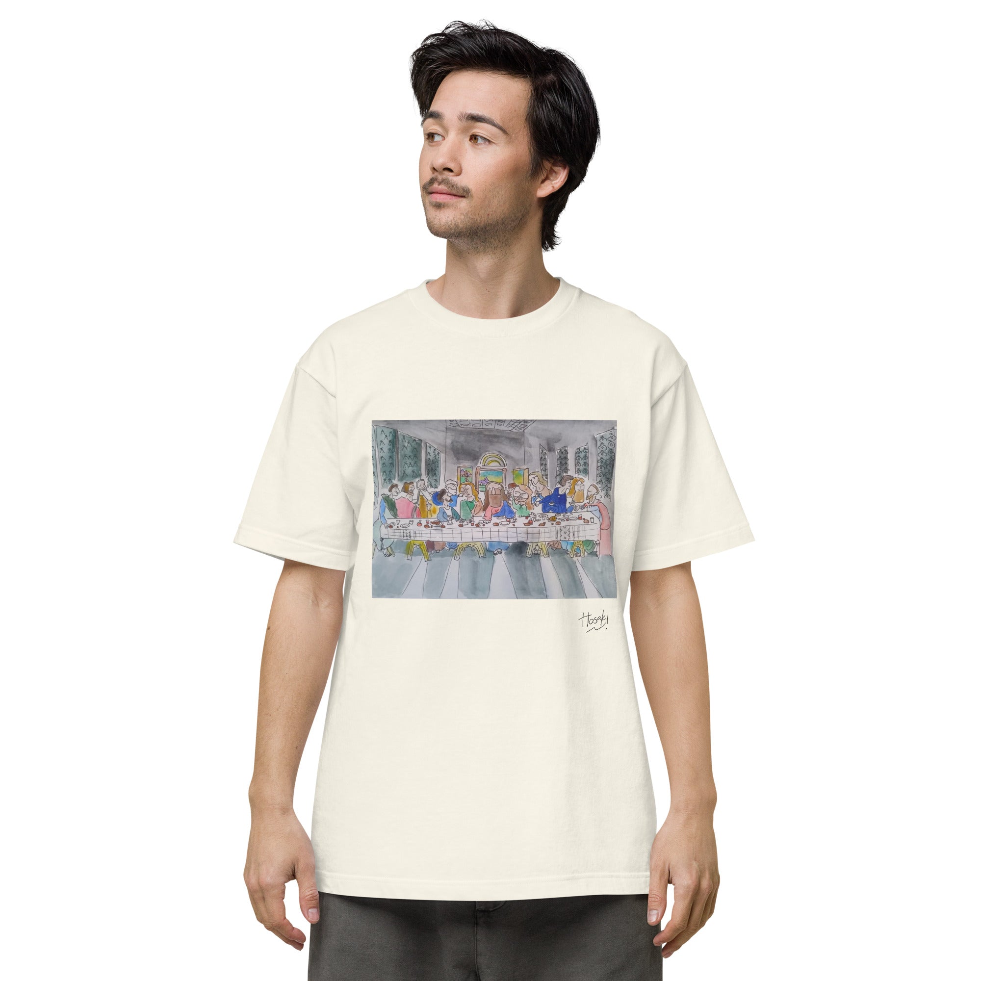 HOSAKI】最後の晩餐 水彩画Tシャツ(サインブラック)（DDSTYLE公式