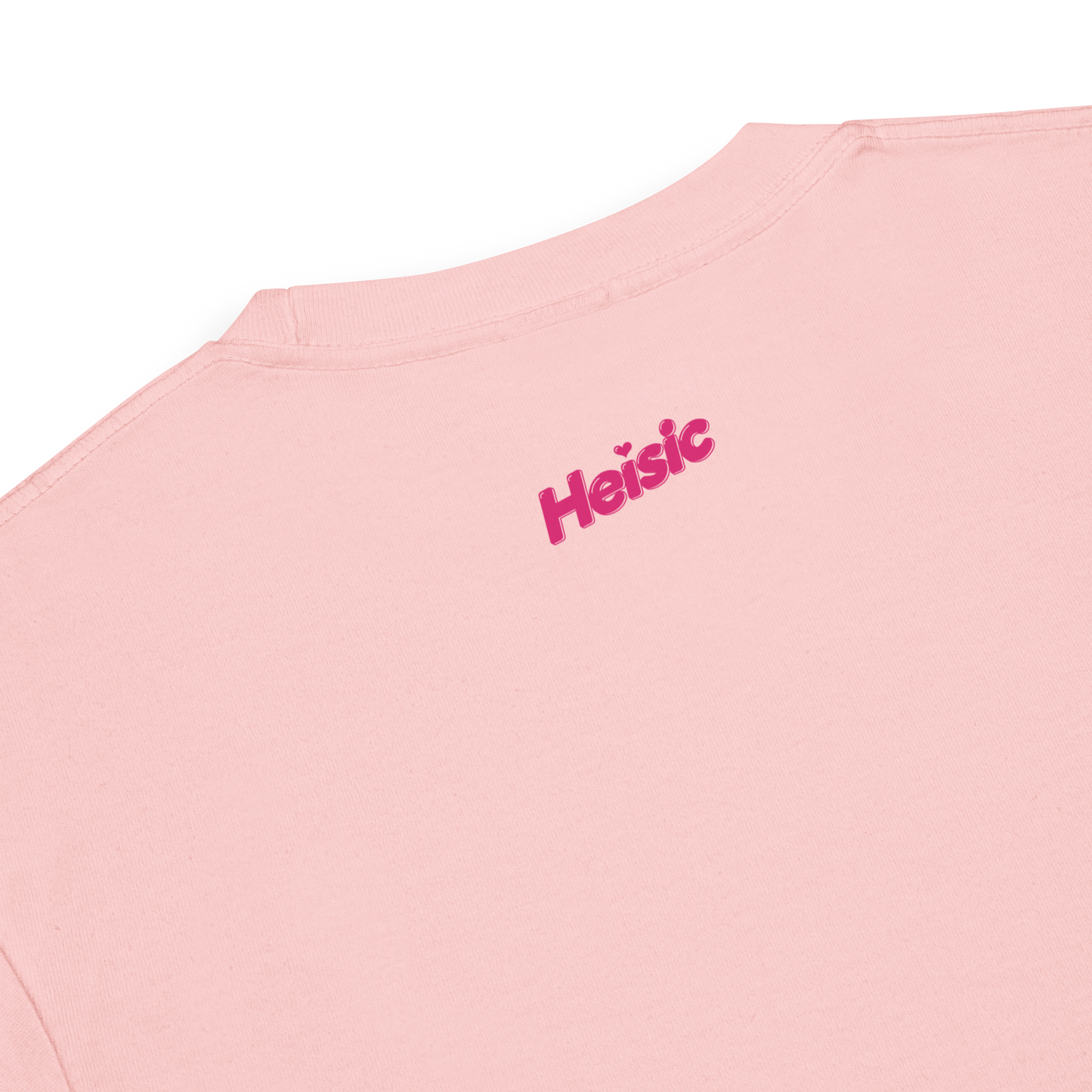 【Heisic】平成レトロ ファンシーTシャツ「ずっと私の宝物」(ピンク/アイボリー)